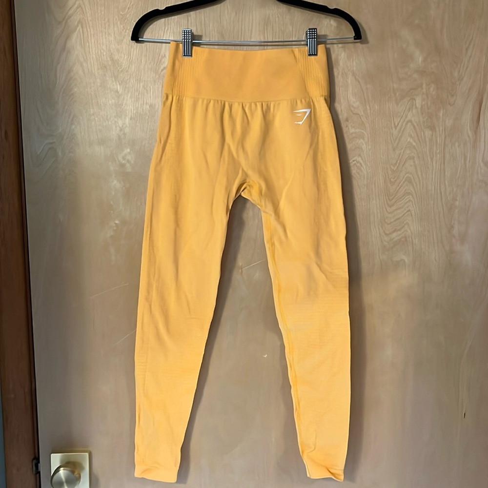 GYMSHARK Vital Seamless 2.0 Leggings High Waisted Gold Size Small